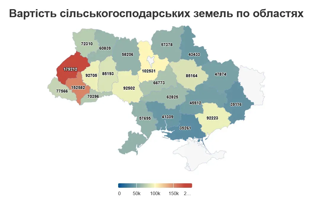 Ціни на землю в Україні обвалилися майже на третину: скільки просять за гектар у різних областях Ціни на землю в Україні обвалилися майже на третину: скільки просять за гектар у різних областях - today.ua