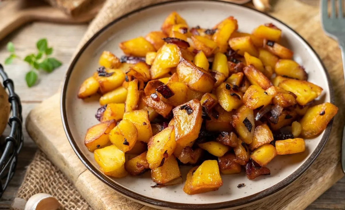 Смажена картопля з салом і часником: рецепт ситної вечері для всієї родини Смажена картопля з салом і часником: рецепт ситної вечері для всієї родини - today.ua