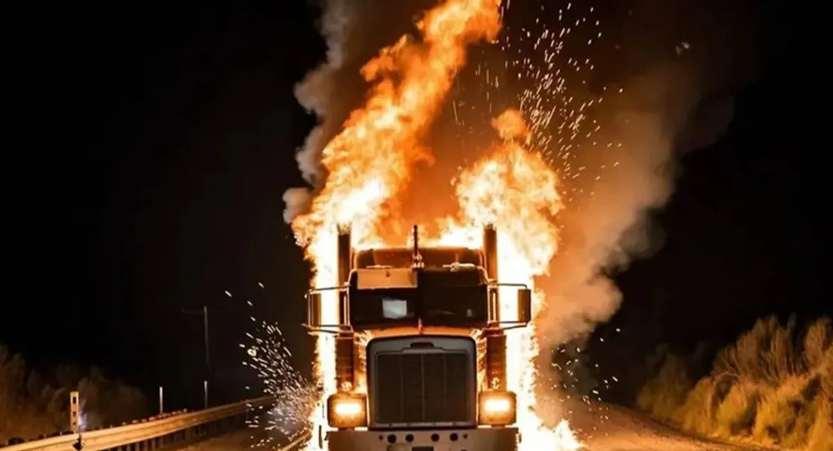 Как сцена из триллера: в Турции горящий грузовик неконтролируемо мчал по трассе 8 км (видео) - today.ua