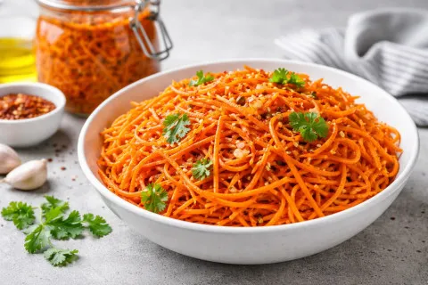 Морква по-корейськи: рецепт з ідеальним балансом гостроти та солодкості