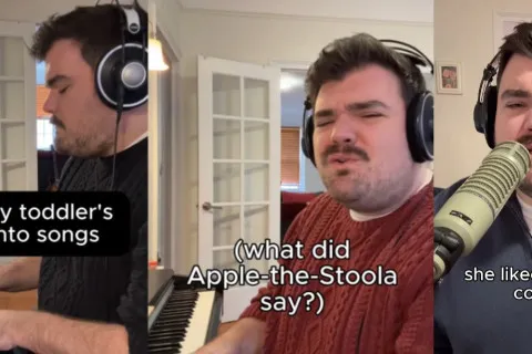 Песня про "Яблочного человека" покорила сеть: отец-композитор превращает фантазии 3-летней дочери в хиты