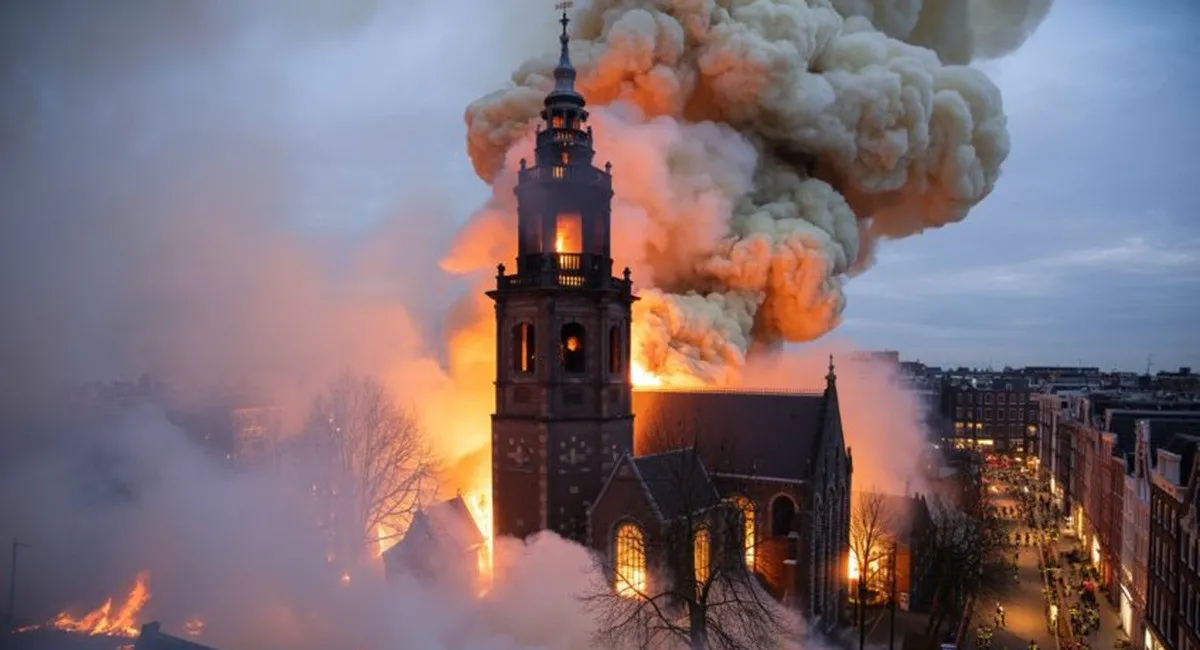 Трагическое начало 2026 года: в Амстердаме дотла сгорела 150-летняя церковь Вонделкерк (видео) - today.ua