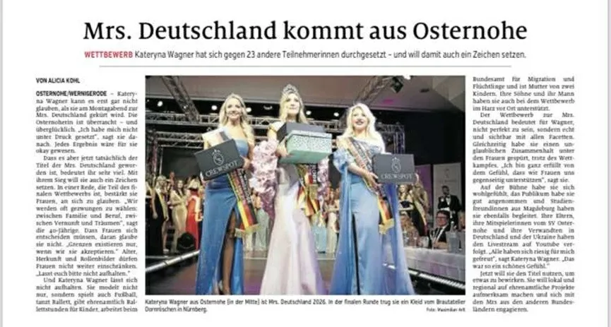 Европа аплодировала стоя: титул Мисс Германия завоевала украинка из Покровска - today.ua