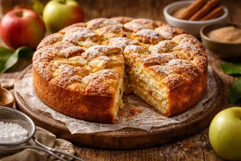 Шарлотка с яблоками и хрустящей корочкой: рецепт ароматного домашнего пирога