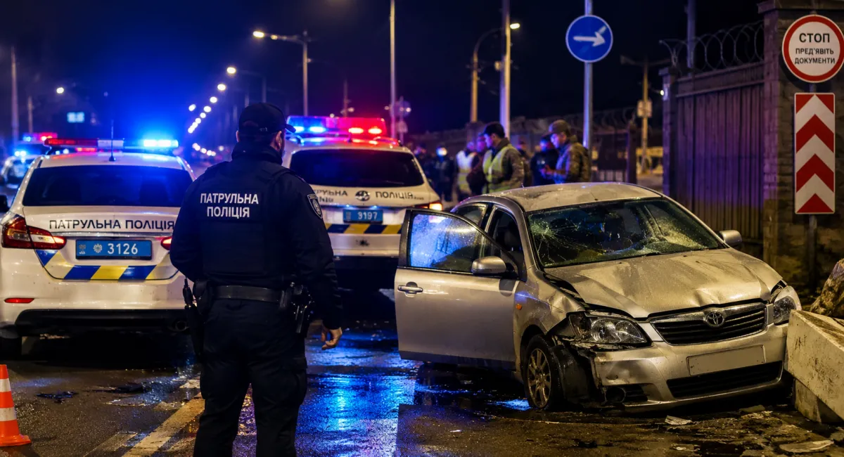 Нічна погоня у Києві: водій збив військового та розтрощив службові авто - today.ua