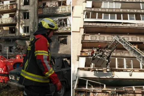 РФ масовано вдарила балістикою по Києву: є загиблий, постраждалі та руйнування у 5 районах (фото)