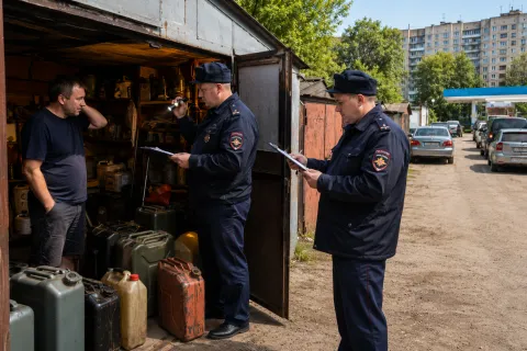 В России из-за дефицита бензина силовики с рейдами пошли по гаражам и домам