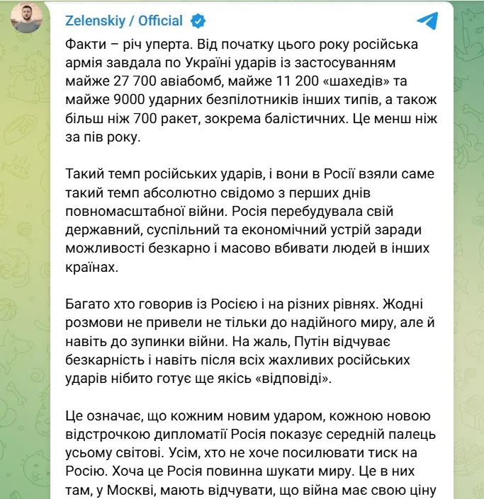 Путин пригрозил ответом на удары по российским аэродромам: Зеленский отреагировал  - today.ua