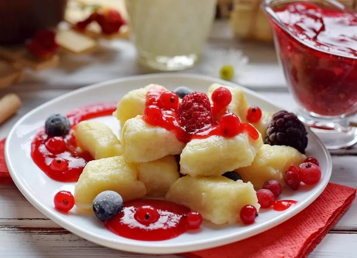 Ленивые вареники с клубничным соусом: простой рецепт вкусного летнего блюда Ленивые вареники с клубничным соусом: простой рецепт вкусного летнего блюда - today.ua