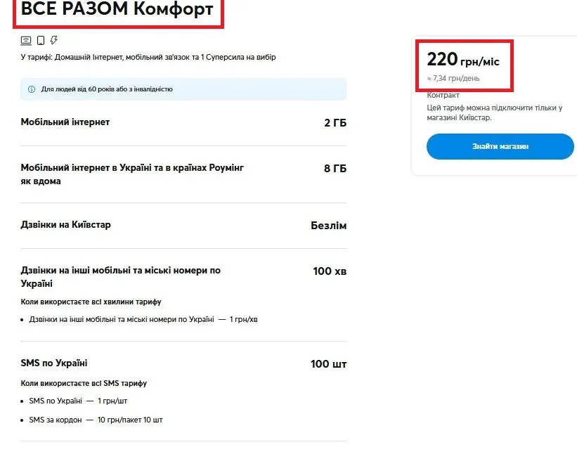 Киевстар повысил тариф для пенсионеров и людей с инвалидностью - today.ua