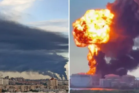 В Санкт-Петербурге горит нефтяной терминал: город в черном дыму после атаки дронов (фото, видео)