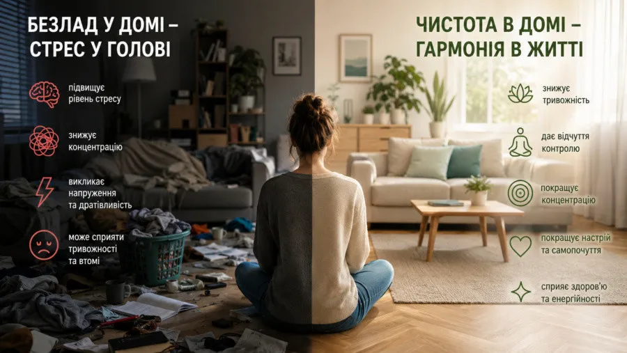 Вчені з’ясували, як безлад впливає на тривожність і втому Вчені з’ясували, як безлад впливає на тривожність і втому - today.ua