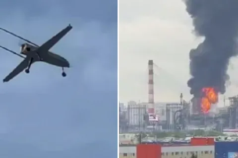 Вибуховий ранок у Москві: дрони підпалили найбільший НПЗ столиці РФ (фото, відео)