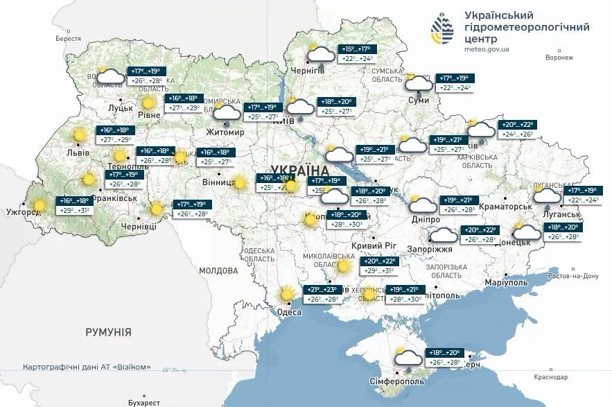 Погода в Украине 25 июня 2026 года: кого ожидают грозы, а кого - жара выше 30 градусов - today.ua