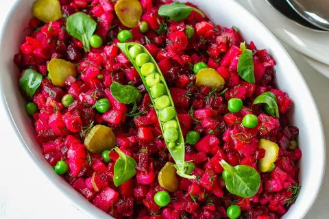 Готовится за 15 минут, а вкус как в ресторане: рецепт винегрета, который покорит даже гурманов