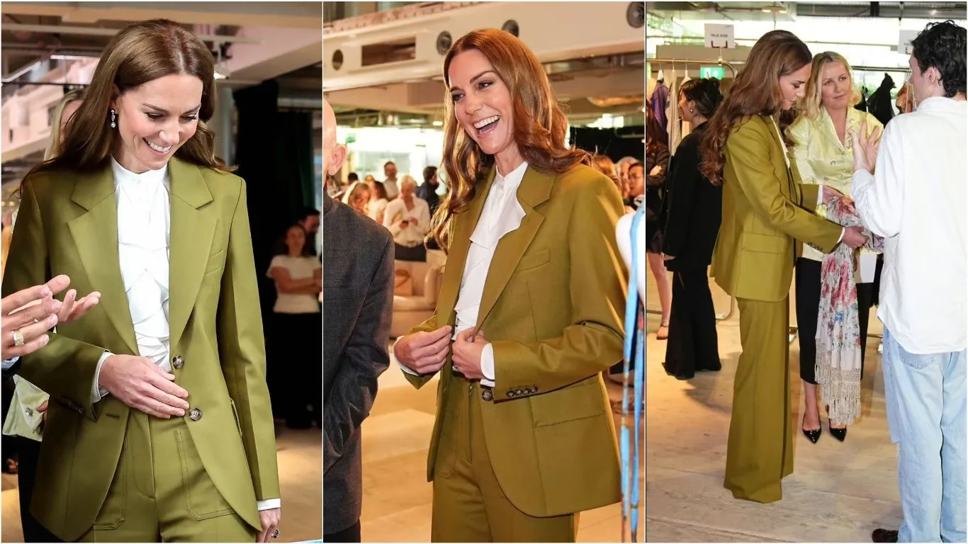 Кейт Міддлтон в оливковому костюмі від Вікторії Бекхем несподівано вийшла в світ у Лондоні - today.ua
