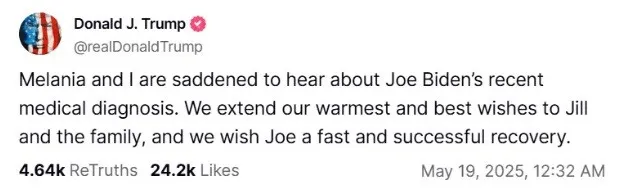 У Джо Байдена обнаружили рак с метастазами: Трамп отреагировал - today.ua