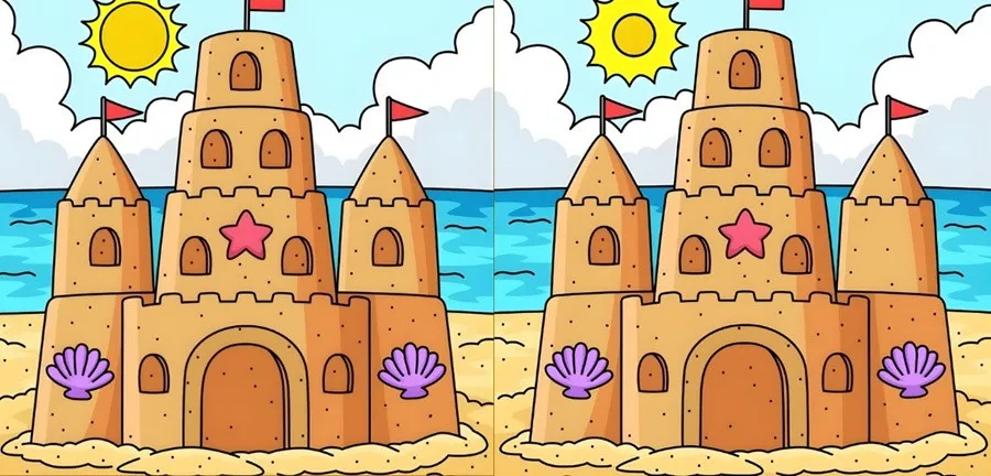 Тест на внимательность: найди 3 отличия на изображениях песчаных замков за 17 секунд Тест на внимательность: найди 3 отличия на изображениях песчаных замков за 17 секунд - today.ua