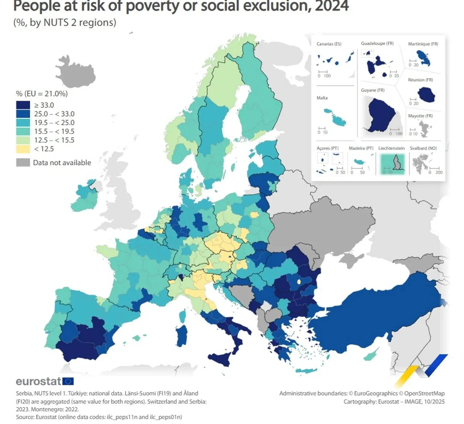 Европу раздирает социальная пропасть: в некоторых регионах бедность достигла 60% Европу раздирает социальная пропасть: в некоторых регионах бедность достигла 60% - today.ua