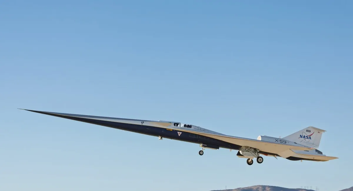 NASA показало будущее авиации: X-59, который летит быстрее звука, совершил первый полет (видео) - today.ua