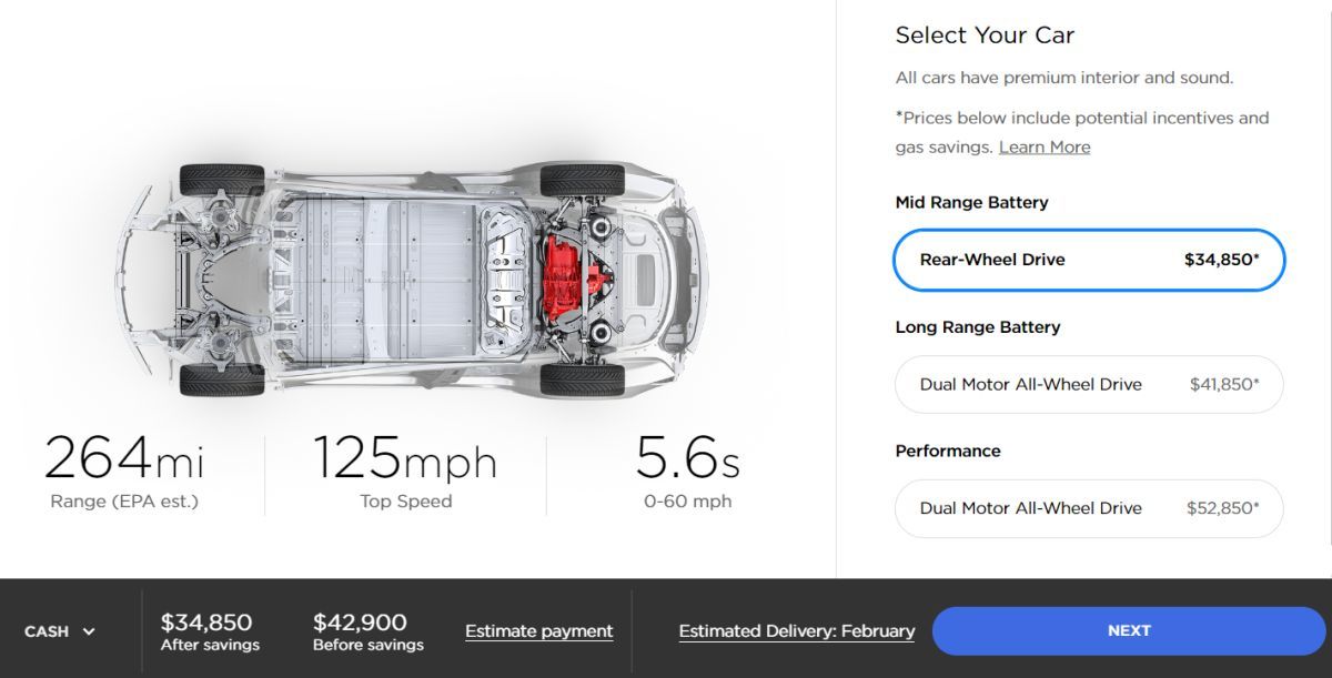 Tesla Model 3 стане доступнішою