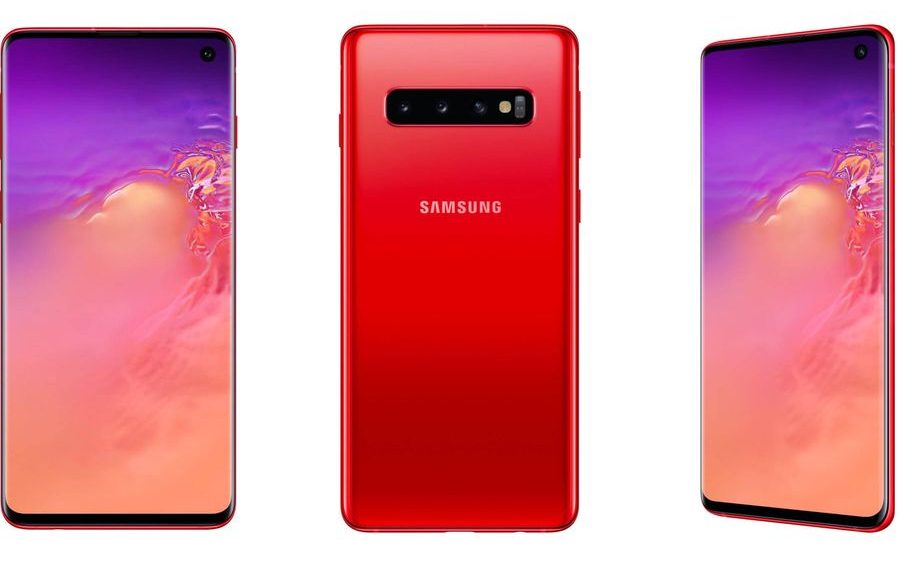 Samsung Galaxy S10 показали в красном цвете