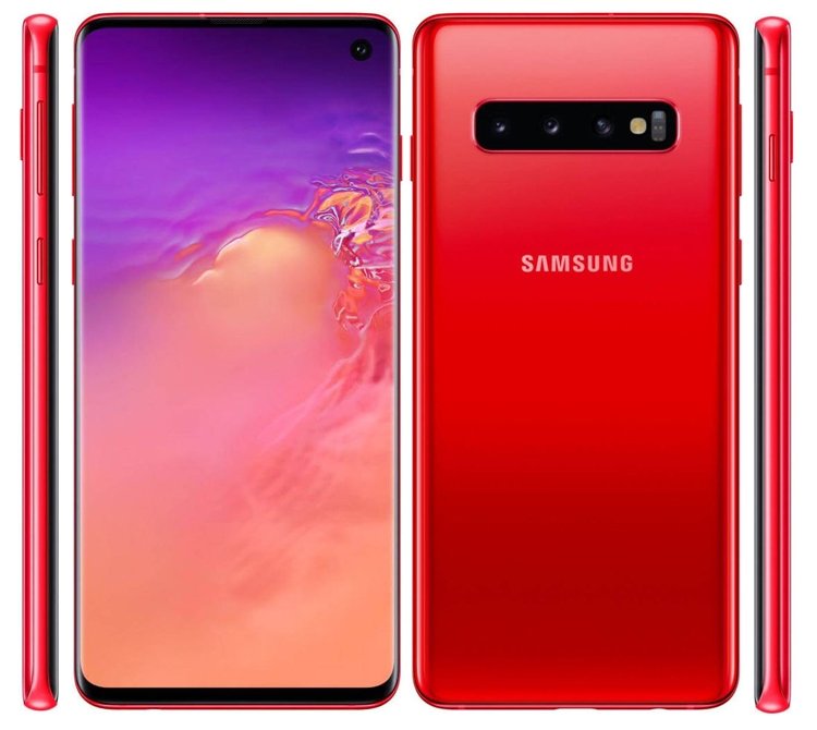 Samsung Galaxy S10 показали в красном цвете