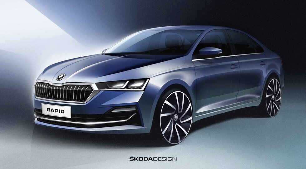 Впервые показан новый седан Skoda Rapid