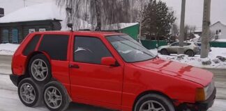 Техническое чудо: У Fiat Uno теперь восемь колес (видео)  - today.ua