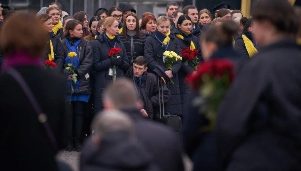 В Борисполе прощались с украинцами, погибшими в авиакатастрофе на территории Ирана