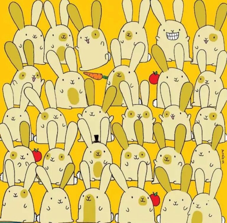 Тест на внимательность: найдите одинокого кролика на картинке за 20 секунд - today.ua