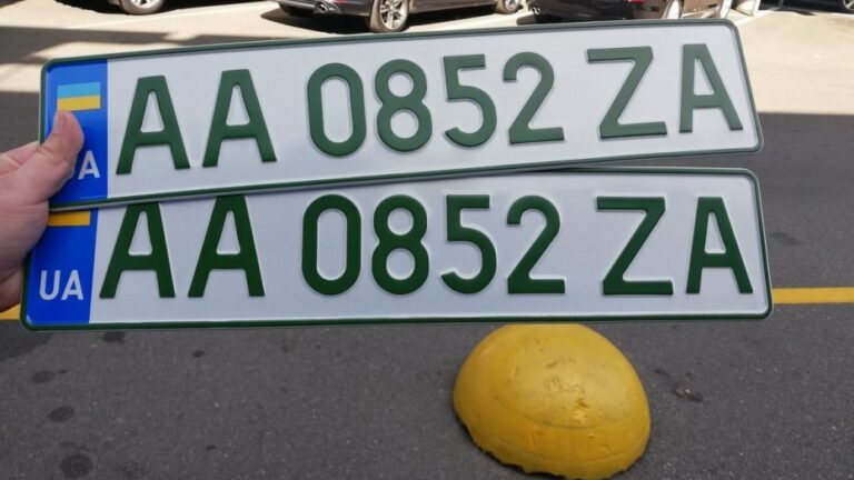 В Сети показали, как выглядят украинские номера для электромобилей - today.ua