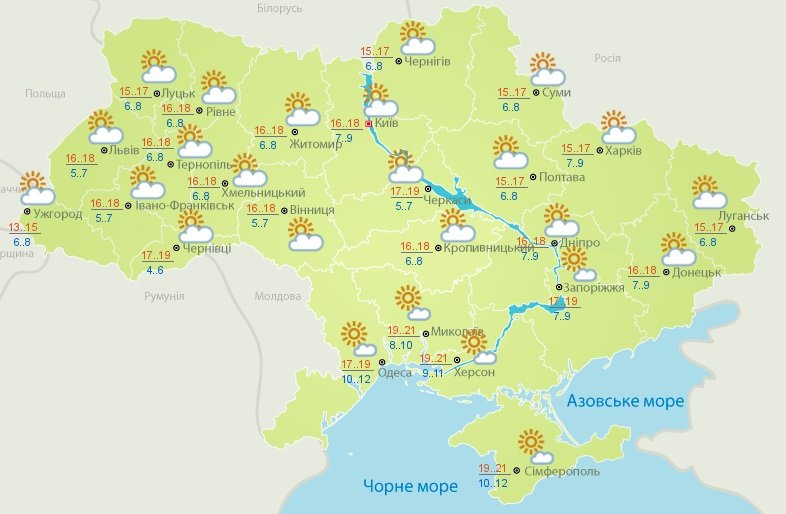 Два дня природной аномалии: прогноз погоды до конца недели от Укргидрометцентра