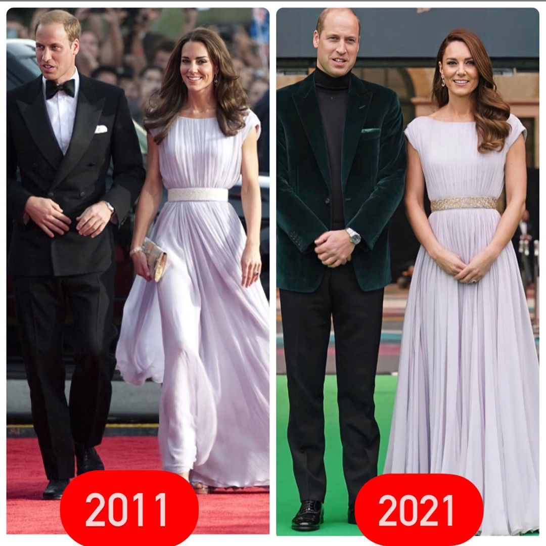 В одном и том же платье спустя 10 лет: Кейт Миддлтон не перестает удивлять