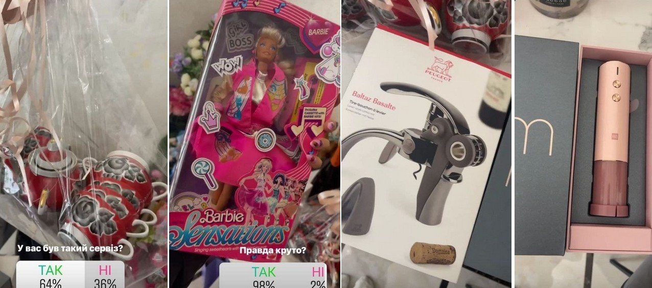 Бабушкин сервиз, штопор и кукла Барби: Леся Никитюк показала самые необычные подарки на свое 34-летие