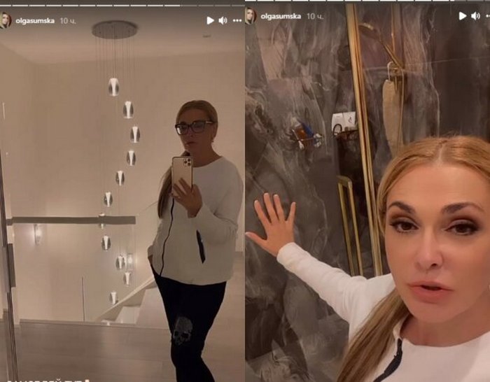 Ольга Сумська похвалилася інтер'єром своєї нової квартири з мармуровою підлогою і золотими кранами
