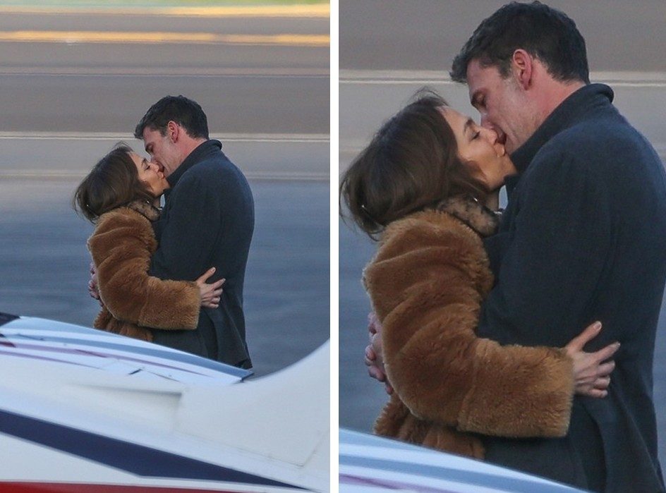 Нежное прощание: Дженнифер Лопес и Бена Аффлека поймали за поцелуями в аэропорту