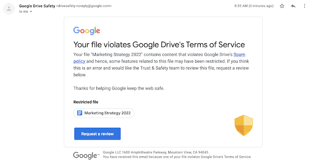 Google закрив доступ до деяких файлів на “Диску“: користувачів попередили про обмеження