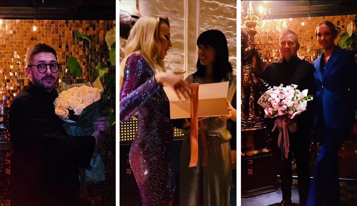 Оля Полякова в сияющем мини-платье устроила шумную вечеринку на свой день рождения: фото