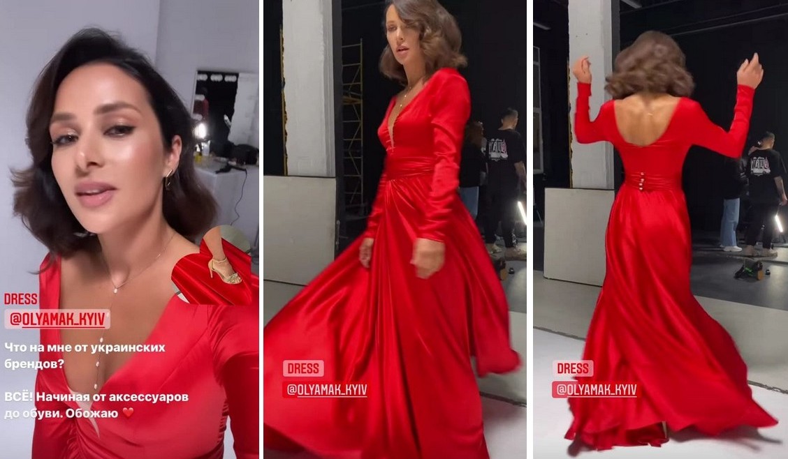 Струнка леді: Злата Огнєвіч в червоній сукні з відкритою спиною і глибоким декольте підкорила красою