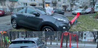 В Киеве проучили водителя за парковку на детской площадке - today.ua
