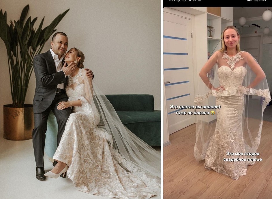 “Не влізла у сукню“: молода дружина Віктора Павлика показала себе у весільному вбранні