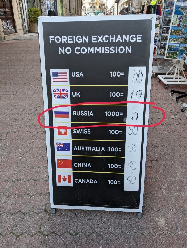 Став відомий реальний курс російського рубля за кордоном