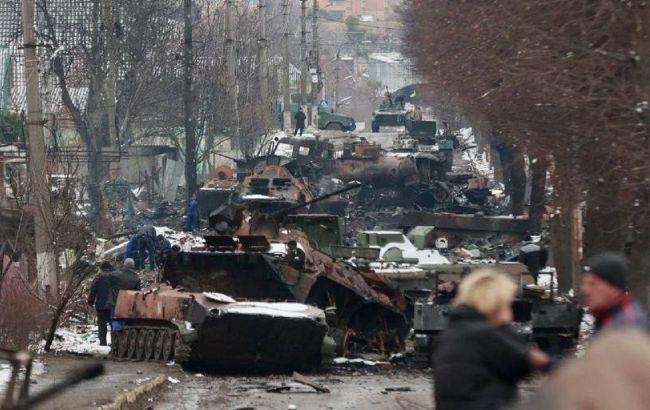 У Мережі показали розбиту техніку окупантів у Бучі - today.ua