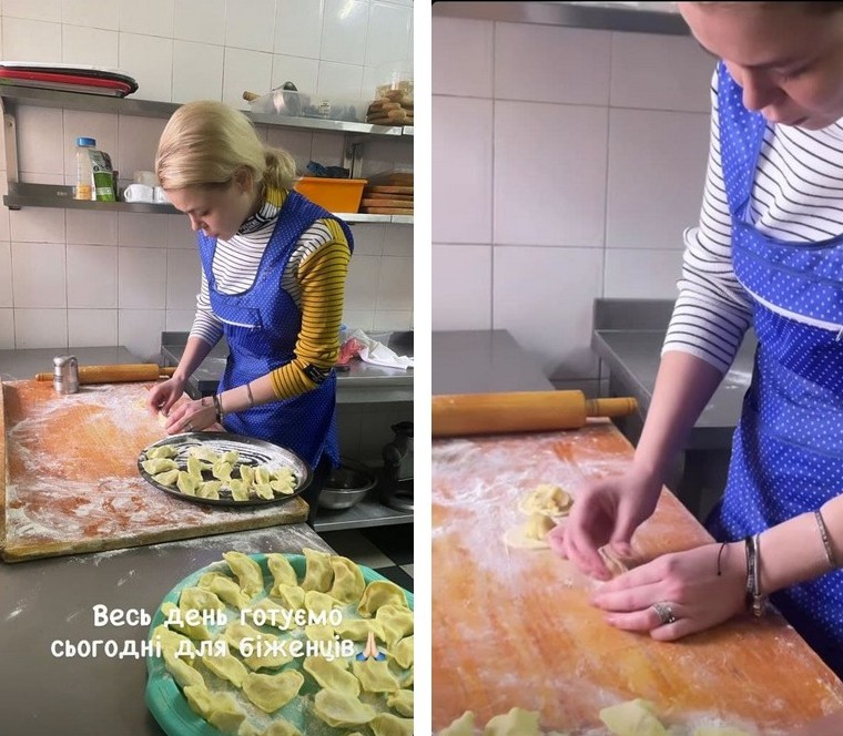 Аліна Гросу показала, як допомагає біженцям: “Весь день готуємо“