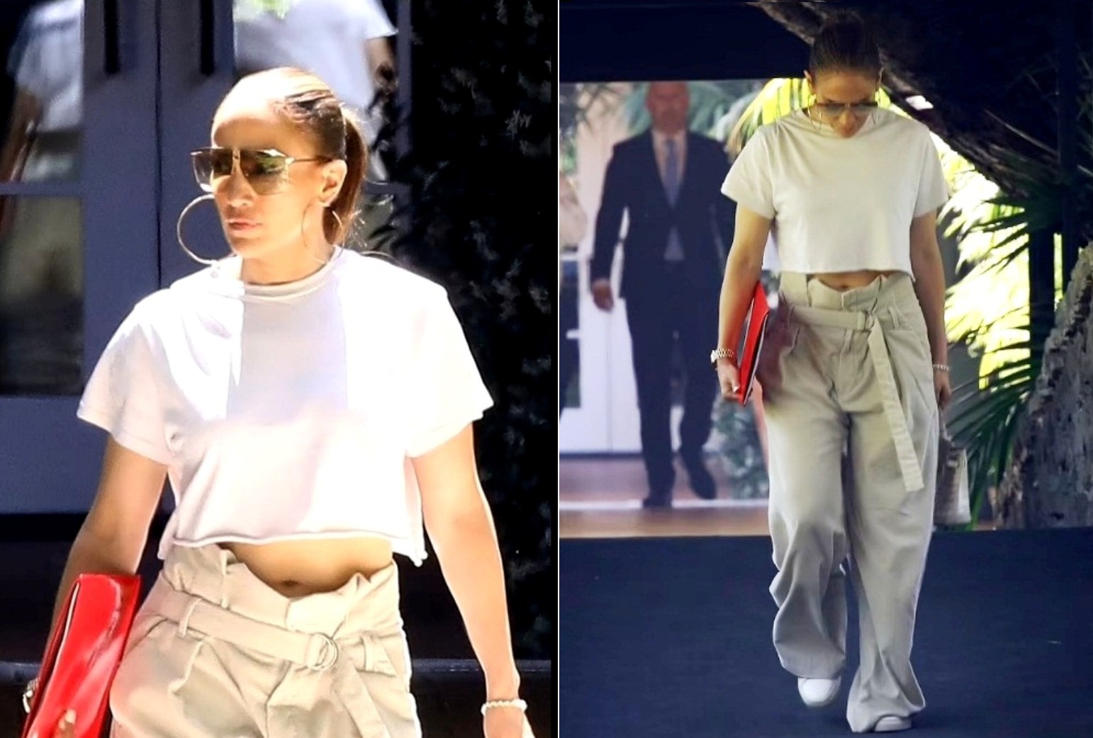 Зірка в тренді: Дженніфер Лопес у модних штанях і з голим животом спіймали папараці - today.ua