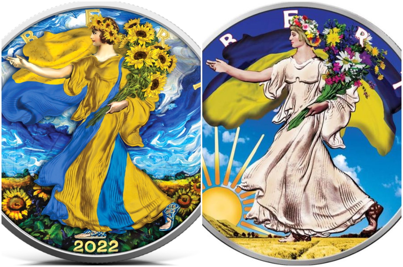 Ексклюзивний долар для України: США випустили монету у синьо-жовтих тонах