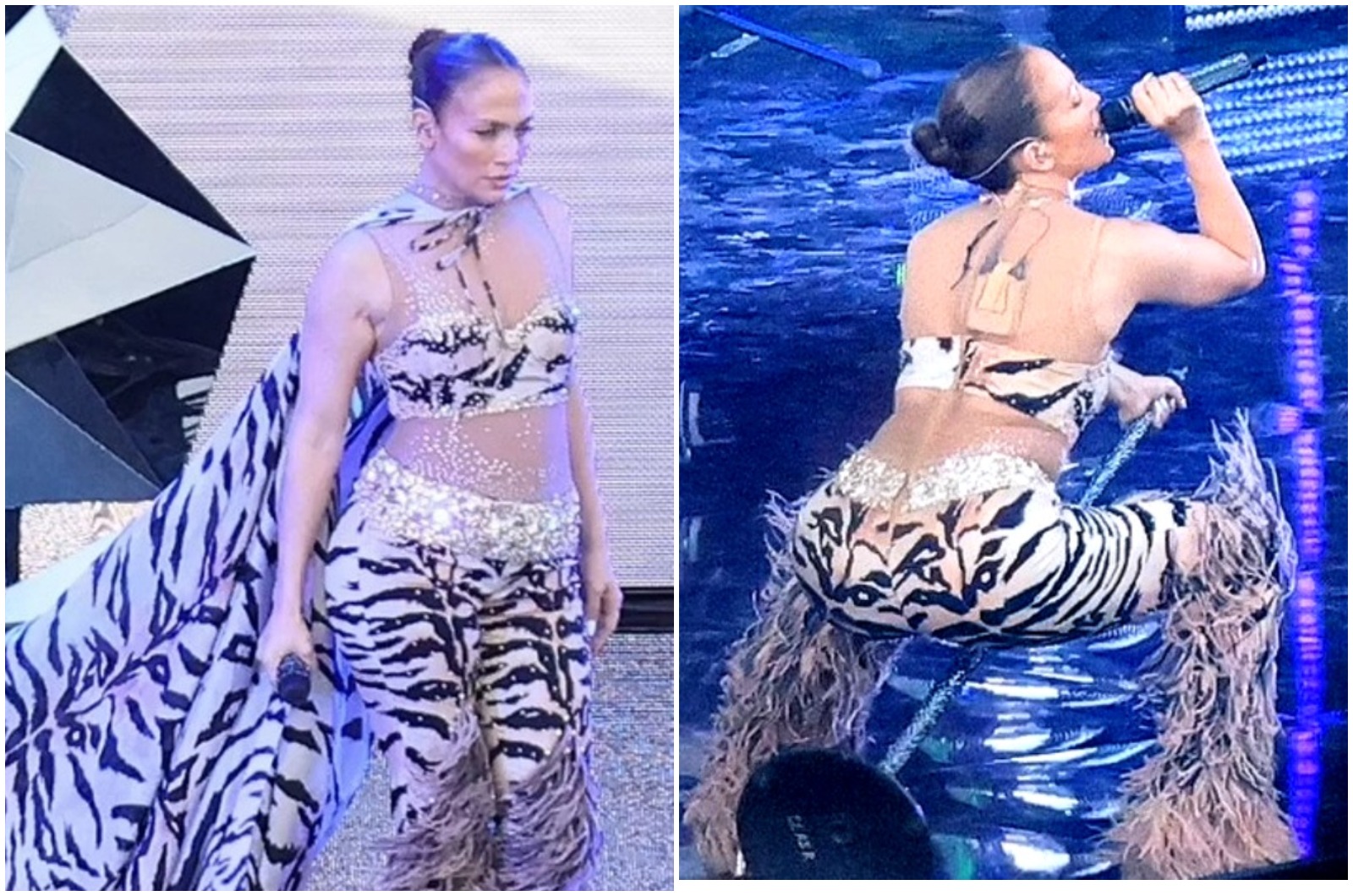 Перья и стразы: Дженнифер Лопес в прозрачном наряде произвела фурор в Италии - today.ua