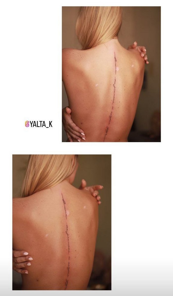 Обнаженная жена Евгения Кошевого показала новые тату на ключице и спине: эффектные фото Ксении