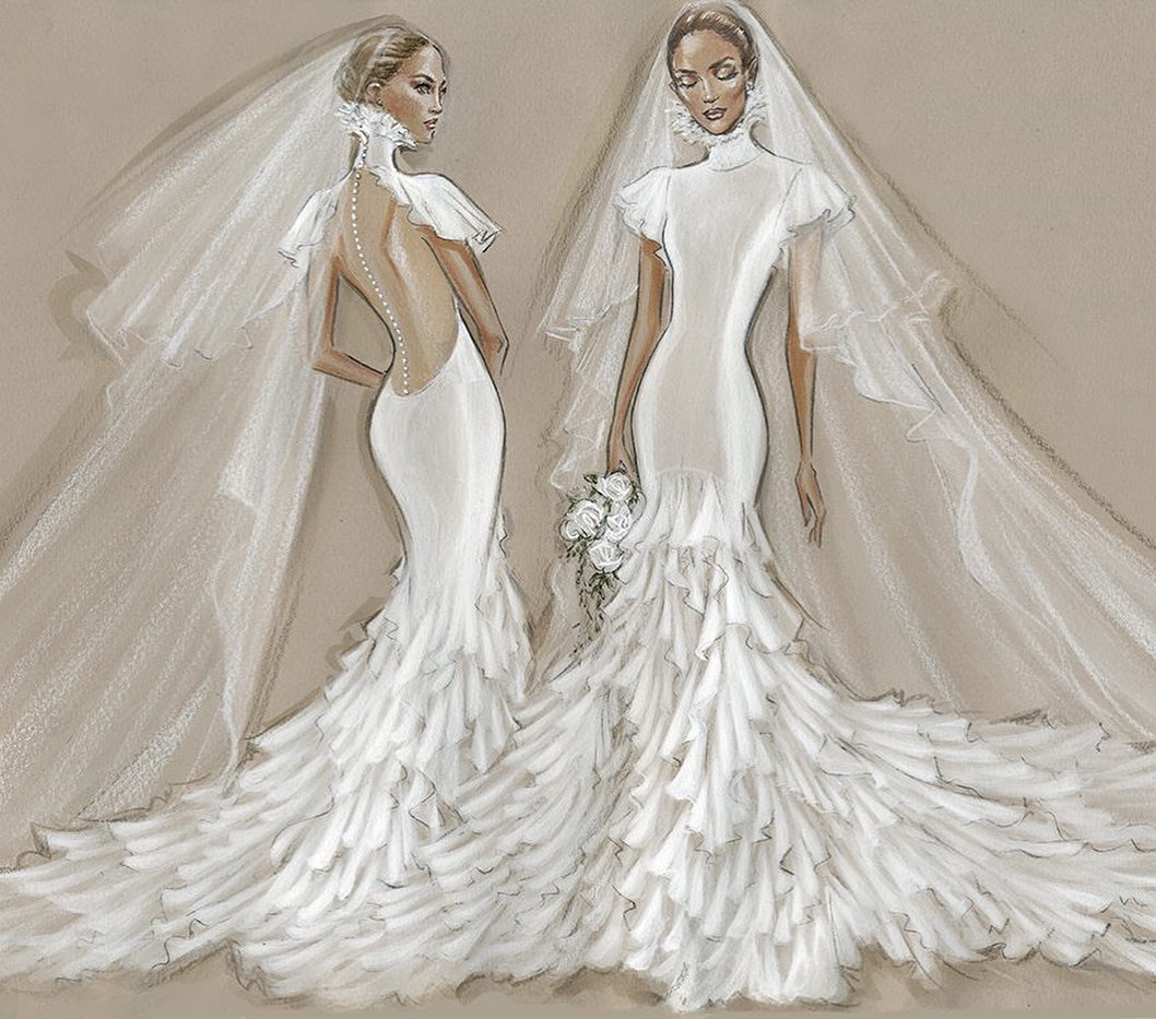 Не одно, а три платья: в Сети появились первые официальные фото со свадьбы Дженнифер Лопес